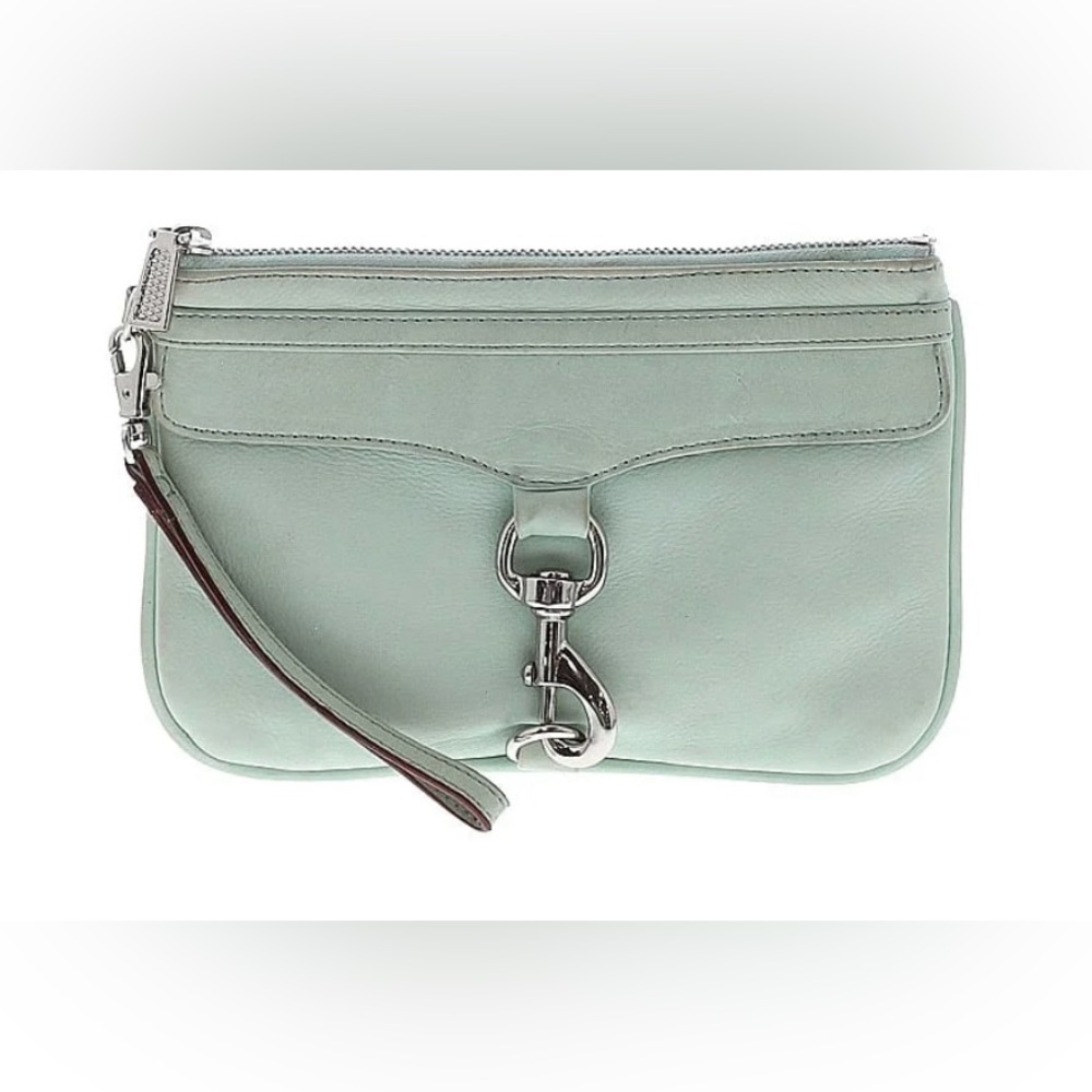 NWT Rebecca Minkoff Mint green leather wristlet/ wallet purse